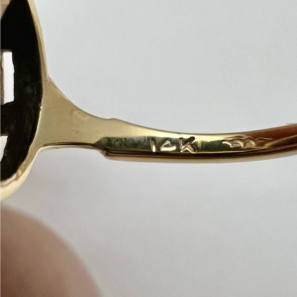 Vintage 14k Cats Eye Spectrolite Ring - Picture 6 of 8